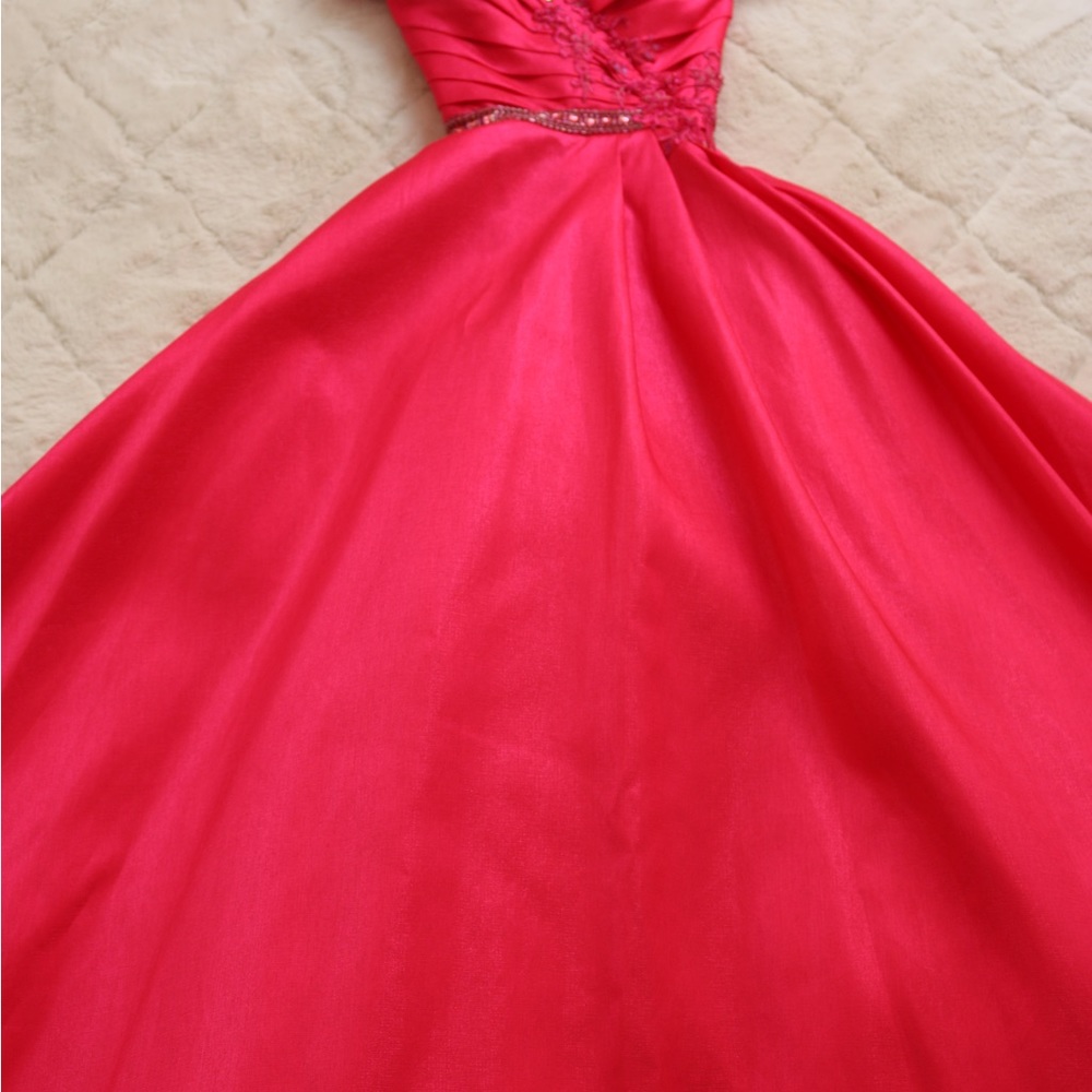 Size 4 Barbie Pink Gown altered to a size 0.